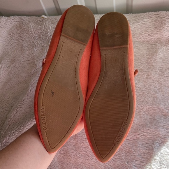 Old navy pink faux suede point toe flats - Picture 7 of 10